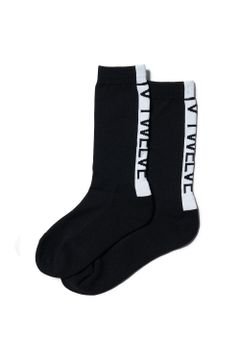 【レディース】 T LOGO MID SOCKS / バックロゴ ミドルソックス ブラック