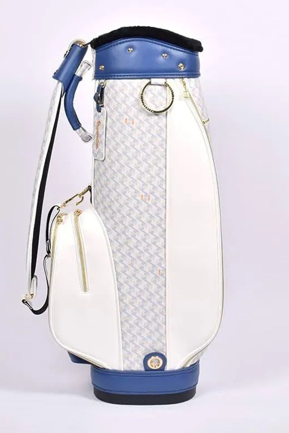【10周年記念限定品】 RALLINA (ラリーナ) / ブランドオリジナルテキスタイル カートタイプ キャディバッグ （オーシャンホワイト）