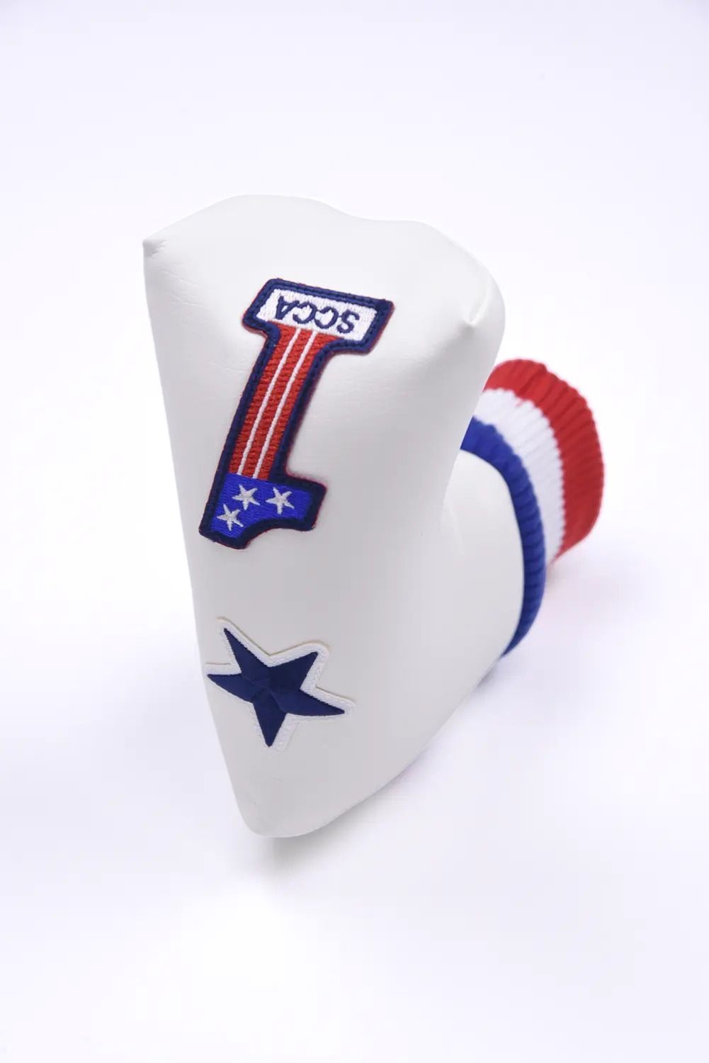 U-LEATHER PUTTER COVER / シンセティックレザー ワッペン ピンタイプ パターカバー (ニューポートホワイト)