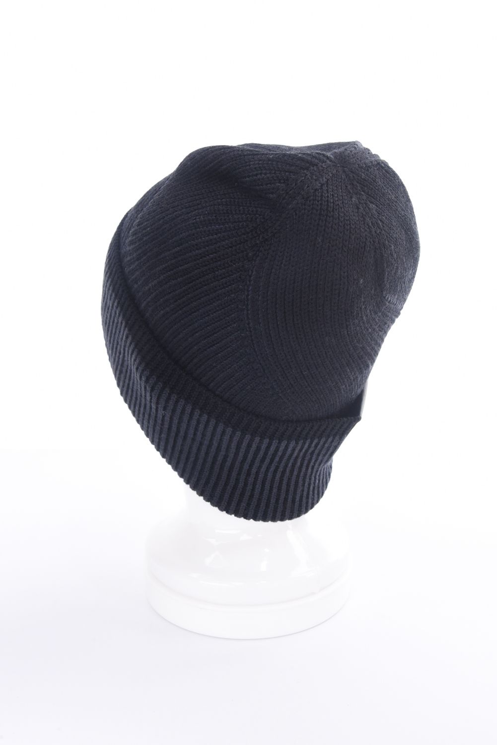 【CODE COLLECTION】 SWBN / 変則リブ編み プリントネーム ニットキャップ (ブラック)