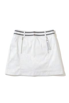 【2025AW】【レディース】 GAUGE STRETCH JACQUARD SKIRTS / オリジナルカモジャカード トラペーズスカート (インナーパンツ付き) (ホワイト)