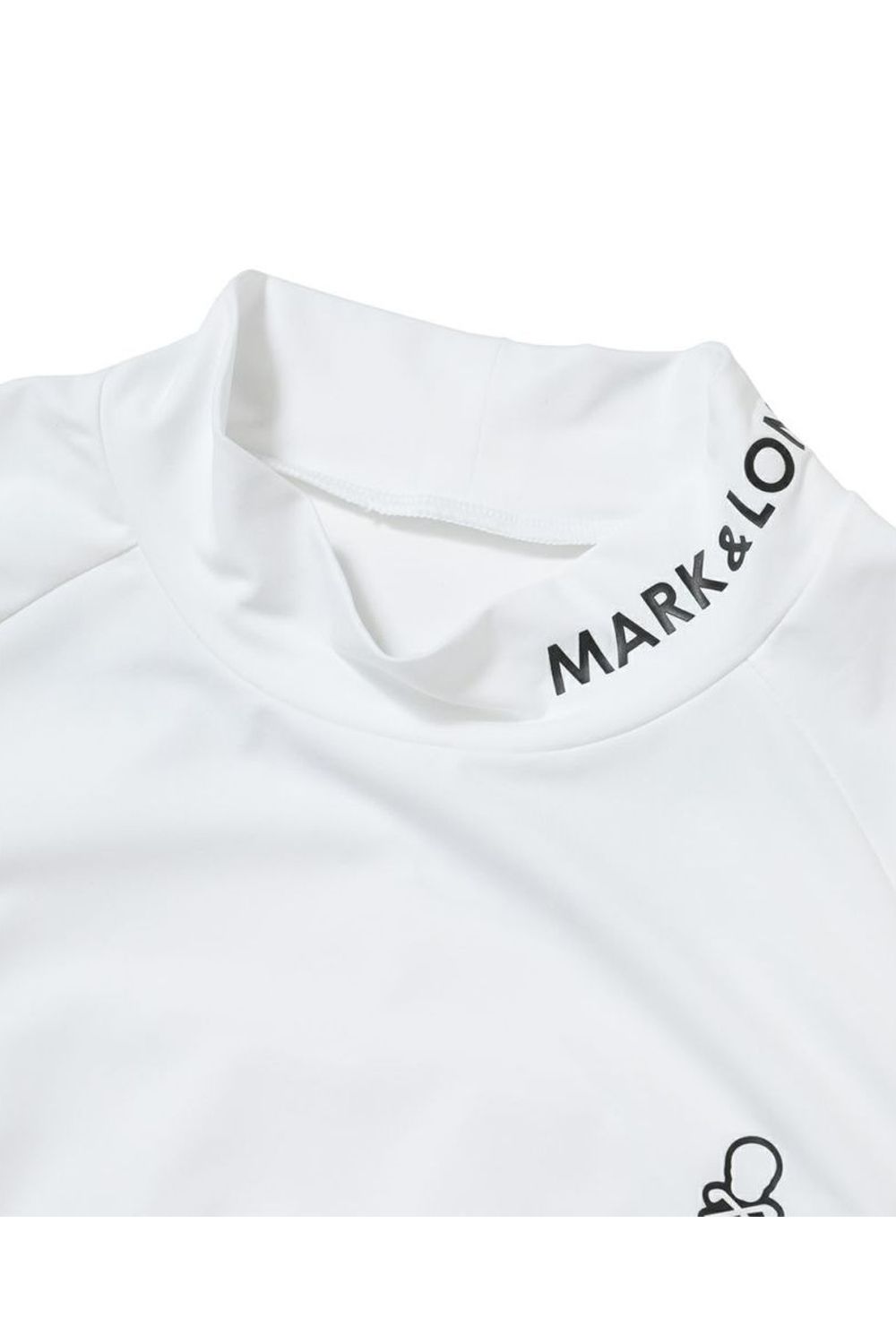 MARK & LONA マーク＆ロナ【速乾ストレッチ】ロゴプリントモックネック MARK & LONA マーク＆ロナ【速乾ストレッチ】ロゴプリントモック