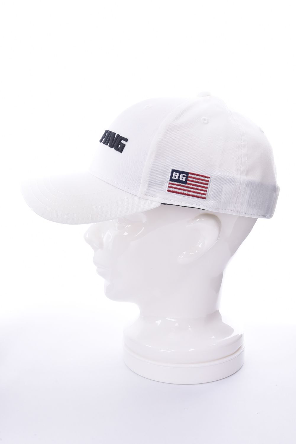 MENS BASIC CAP / ロゴ刺繍 ベーシック ベースボールキャップ (ホワイト)
