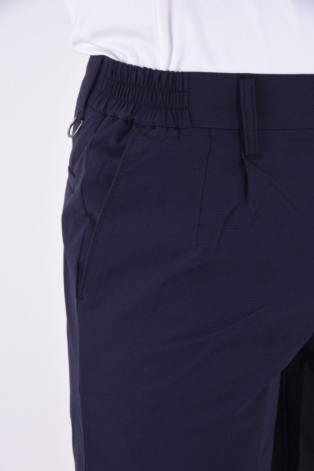 BICOLOR SHORT PANTS / バイカラー ナイロンストレッチ スリムフィット ショートパンツ (ブラック)
