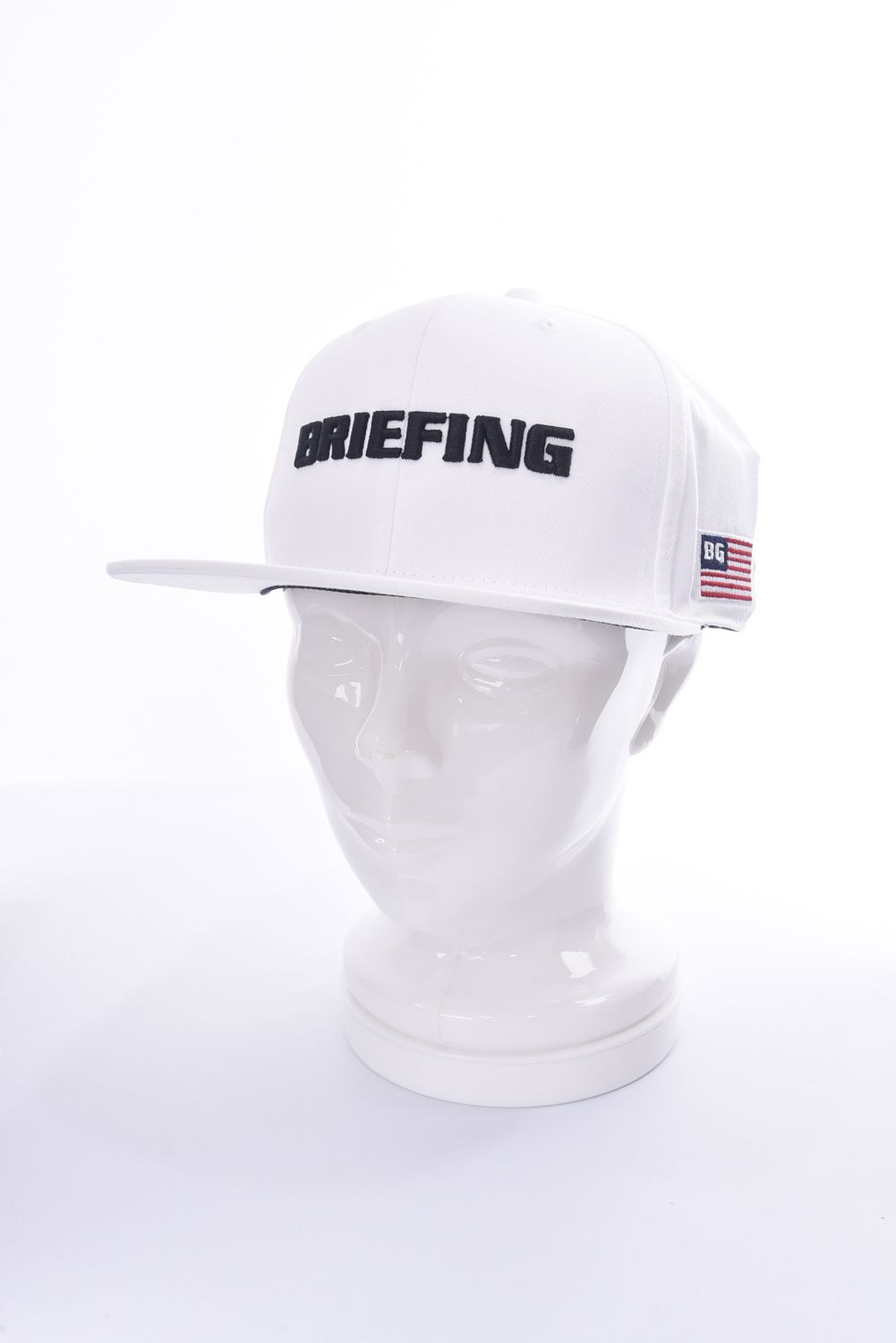 BRIEFING - MENS BASIC FLAT VISOR CAP / ブランドロゴ ベーシック フラットキャップ (ホワイト) |  GOSSIP GOLF