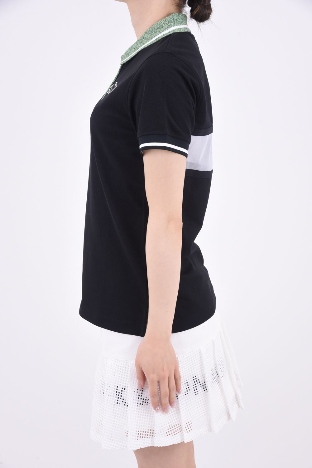 【レディース】 JAMMING KNIT COLLAR POLO / シグネチャーロゴ ドライタッチ ポロ (ブラック)