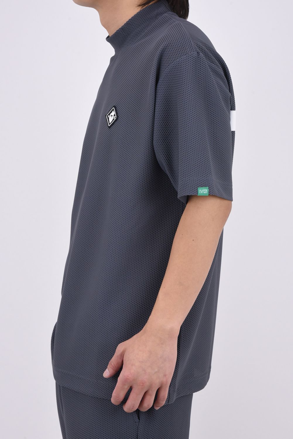 【ポイント10倍】【26SS】 AIRY AWA MOCK / ワッフル生地 バックライン モックネックTシャツ (グレー)