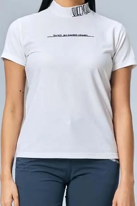 【26SS】【レディース】 BOSELLI MOCK / モックネック Tシャツ (ホワイト)*
