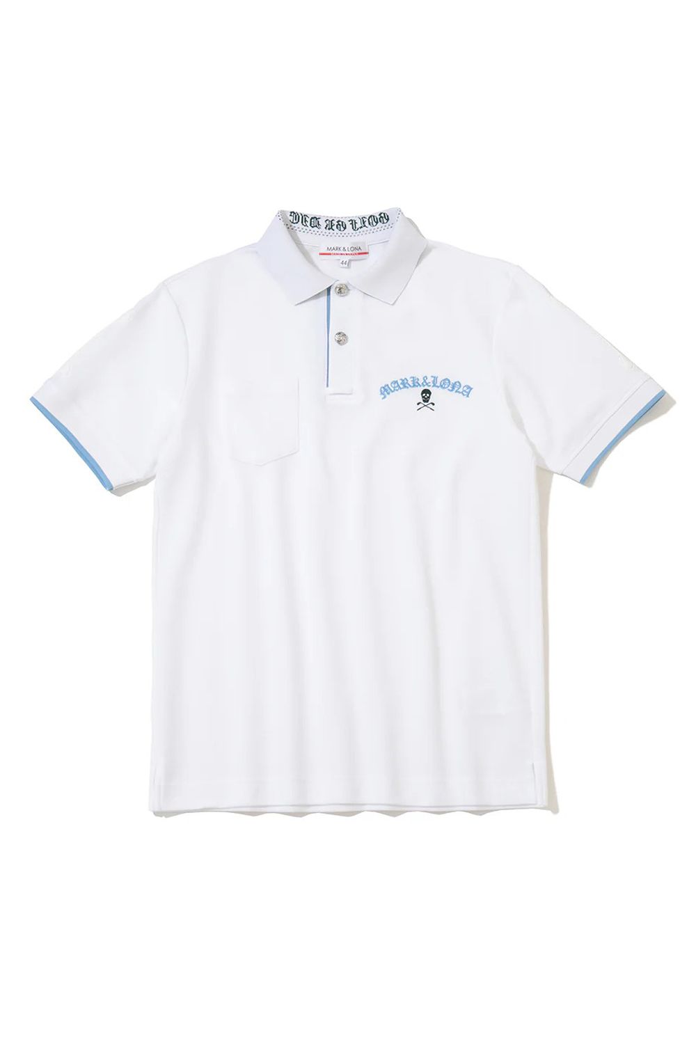 【26SS】 BONES PIQUE POLO / カノコ素材 ジャパンメイド BONEプリント ポロシャツ (ホワイト)