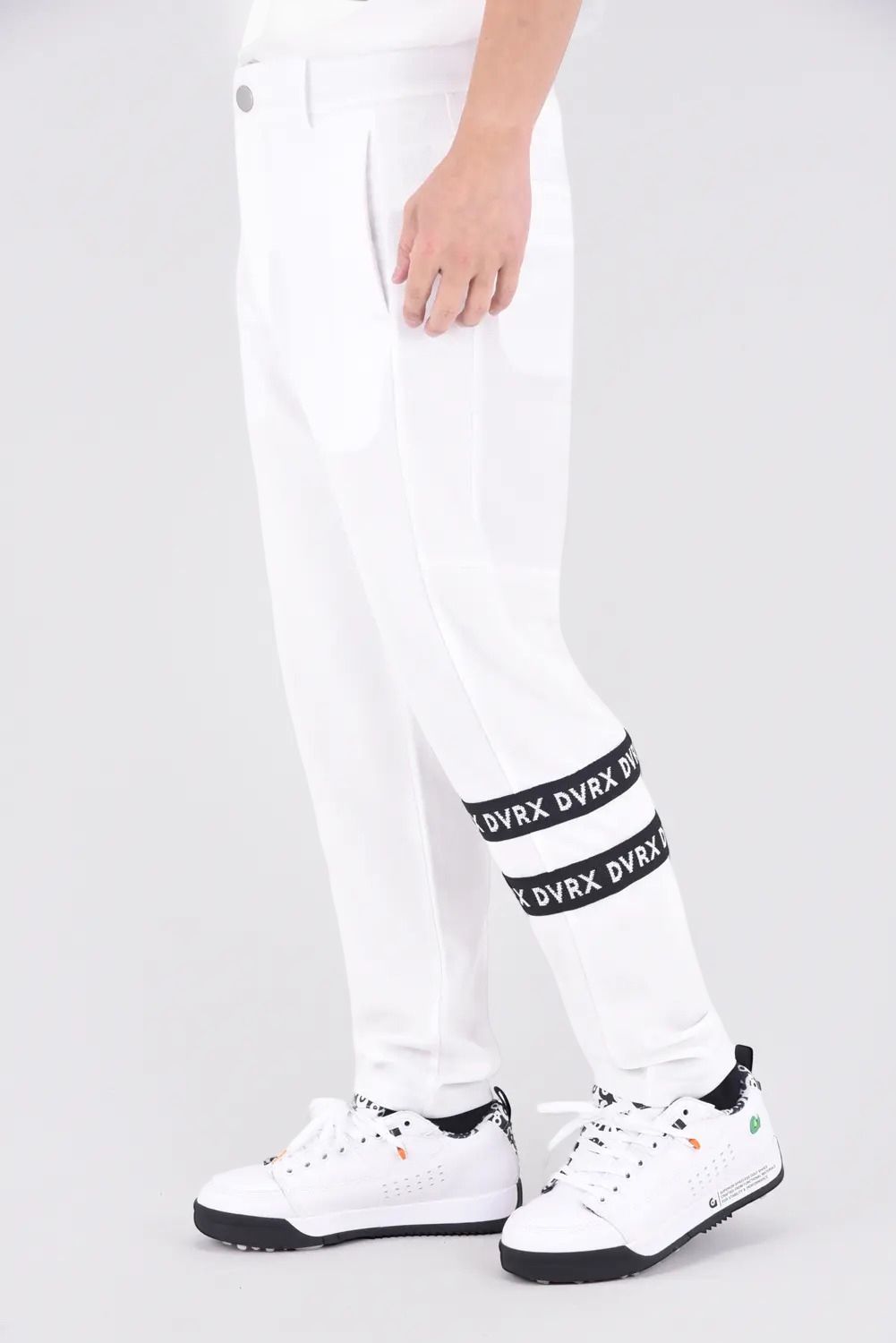 FOR THE GREATER GOOD BK BOTTOM / ロゴバンド ロングパンツ (ホワイト)