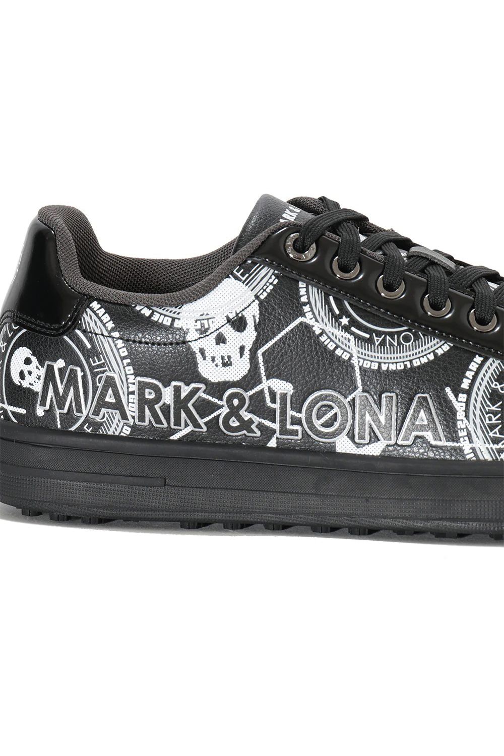 【26AW】 ATRAS SPIKELESS GOLF SNEAKERS / ロゴグラフィック ローカット スパイクレススニーカー (ブラック)