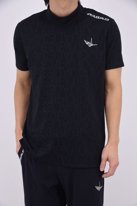 【26SS】 JACQUARD MOCK NECK  / ジャガード モックネック (ブラック)