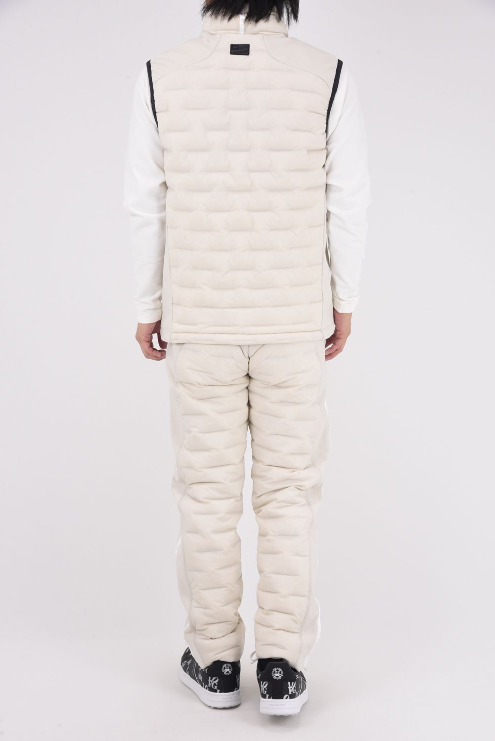 【25AW】 MEN'S HYBRID DOWN VEST / ストレッチタフタ ダイヤモンドロゴ ハイブリッドダウンベスト (ベージュ)