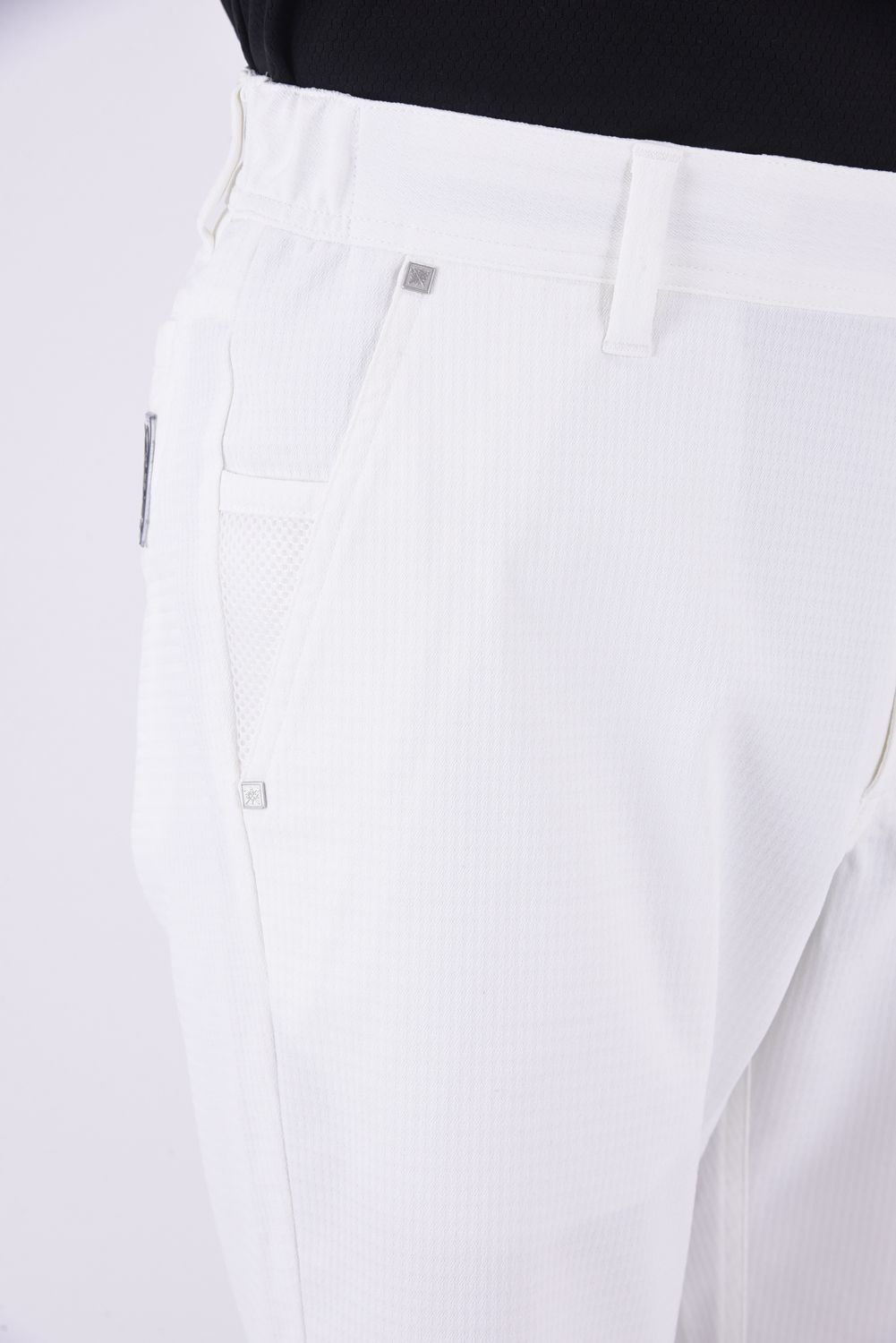【ABSOLUTE】 DRY STRETCH CHIDORI JQ SHORTS / 千鳥柄 ジャガード ストレッチ ショートパンツ (ホワイト)