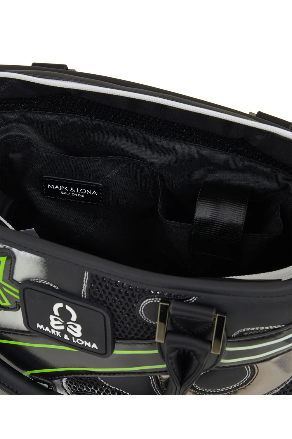 【26SS】 NITRO CAMO PANELED CART BAG / メッシュ生地 マルチカラー パッチワーク 2WAYカートバッグ (ブラック)