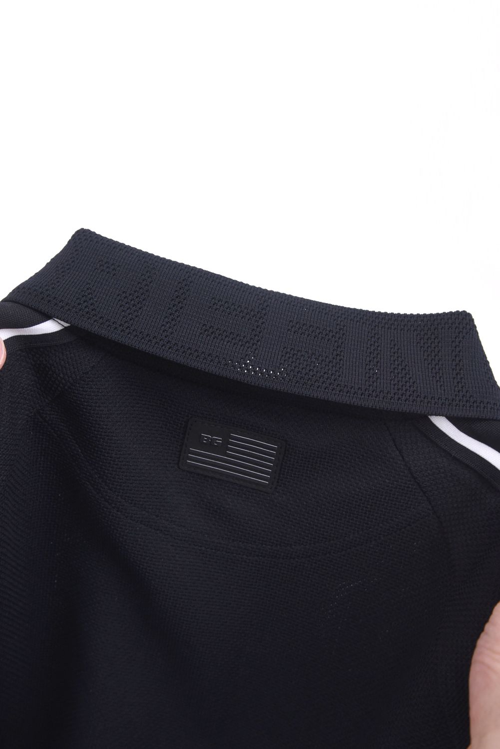 【26SS】 MEN'S LINE POLO RF / カノコ生地 ラインロゴテープ リラックスフィット ポロシャツ (ブラック)