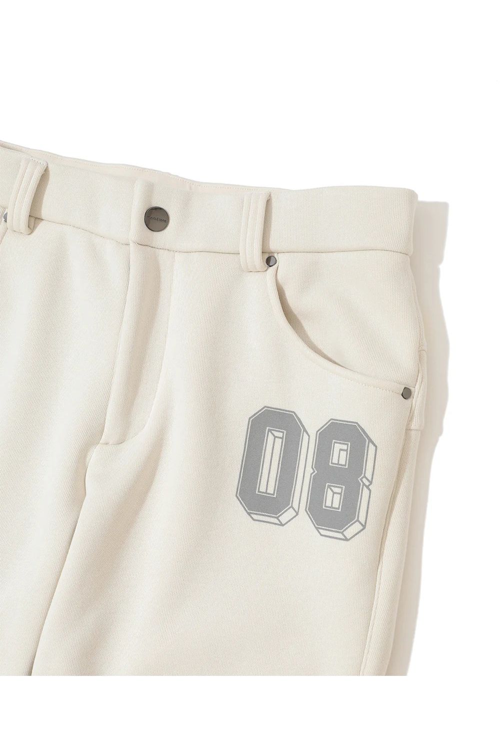 【2025AW】 PANTS / 裏フリース スウェット素材 スリムフィット ロングパンツ (オフホワイト)