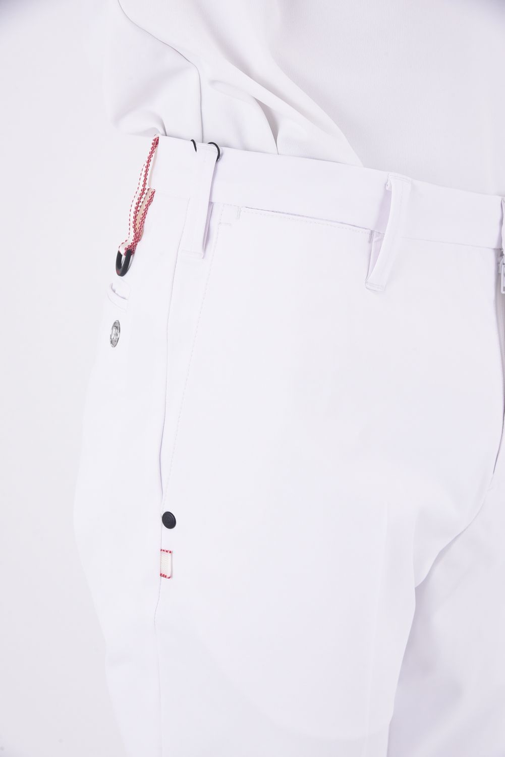 MENS SUMMER BASIC PANTS / ベーシック フルレングス ストレッチ サマー パンツ (ホワイト)