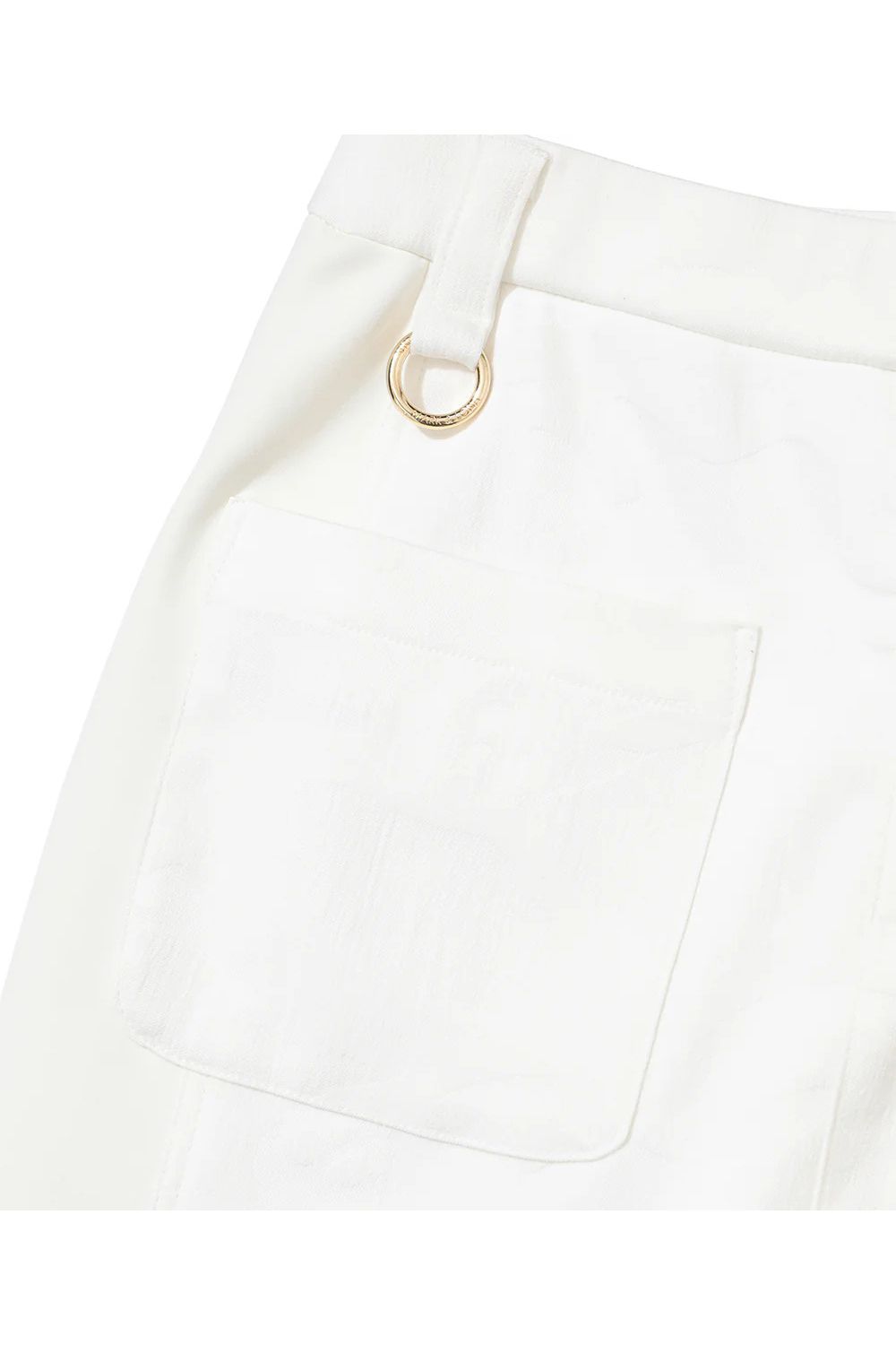 【26SS】【レディース】 GAUGE HYBRID CAMO JACQUARD SKIRT / オリジナルカモジャカード サイドロゴ スカート (インナーパンツ一体型) (ホワイト)