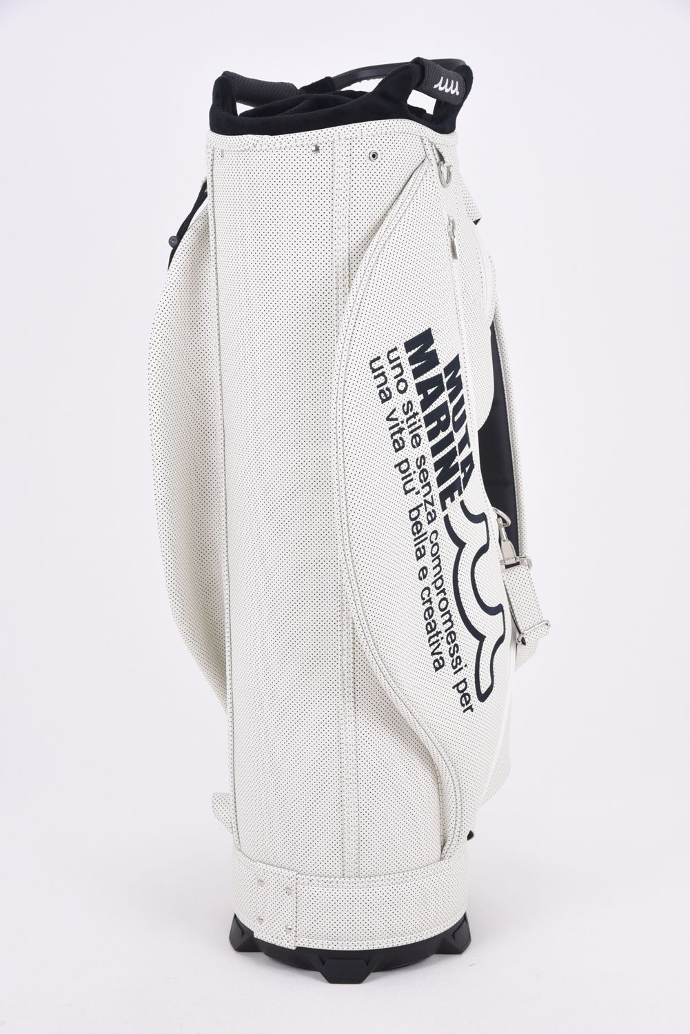 【26SS】【銀行振込・代金引換不可】【返品・交換不可】 CADDY BAG & HEAD COVER / パンチングエシカルレザー カートタイプ キャディバッグ&ヘッドカバーセット (ホワイト)