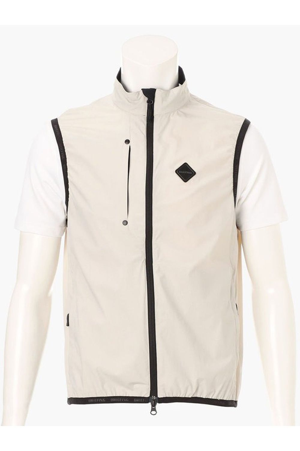 【26SS】 MEN'S POCKTABLE WIND VEST / 4WAYストレッチタフタ ポケッタブル ライトベスト (ベージュ)