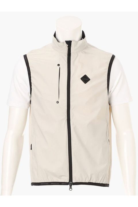 【26SS】 MEN'S POCKTABLE WIND VEST / 4WAYストレッチタフタ ポケッタブル ライトベスト (ベージュ)