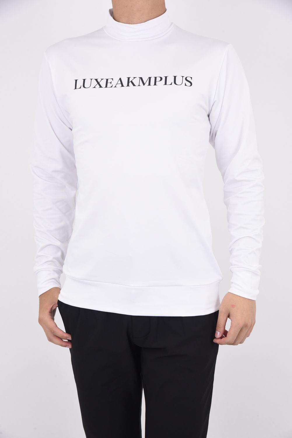 LUXEAKMPLUS - LUXE AKM PLUS LOGO HIGH NECK T-SHIRTS