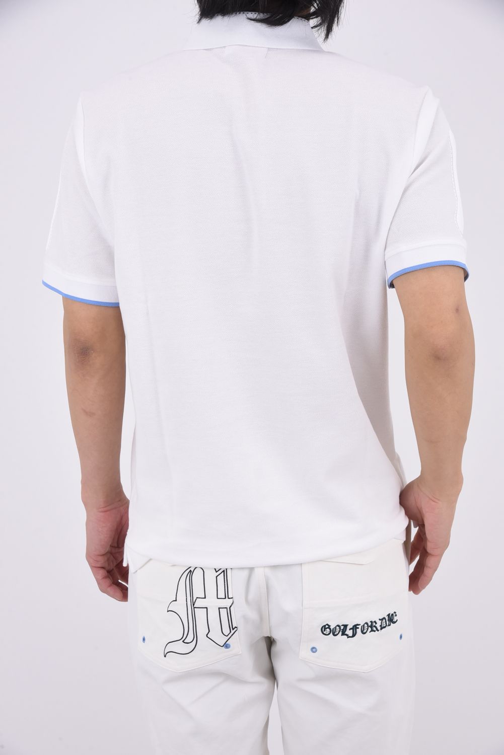 【26SS】 BONES PIQUE POLO / カノコ素材 ジャパンメイド BONEプリント ポロシャツ (ホワイト)