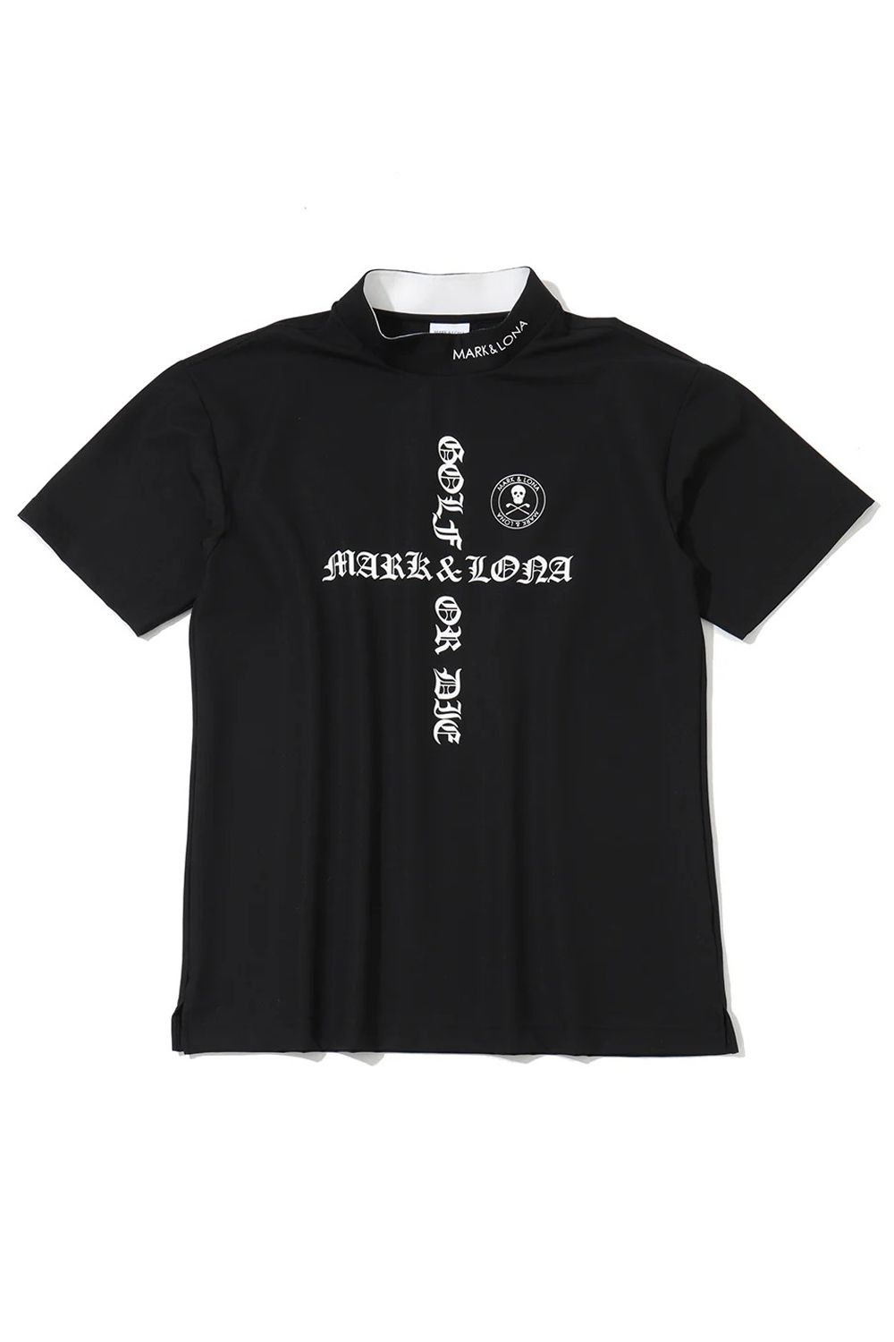 【26SS】 CROCE WAFFLE MOCK NECK TEE / ナイロンワッフル ブラックレターロゴ モックネックTシャツ (ブラック)