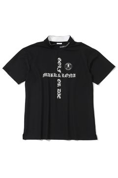 【26SS】 CROCE WAFFLE MOCK NECK TEE / ナイロンワッフル ブラックレターロゴ モックネックTシャツ (ブラック)