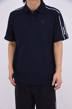 【26SS】 MEN'S LINE POLO RF / カノコ生地 ラインロゴテープ リラックスフィット ポロシャツ (ネイビー)