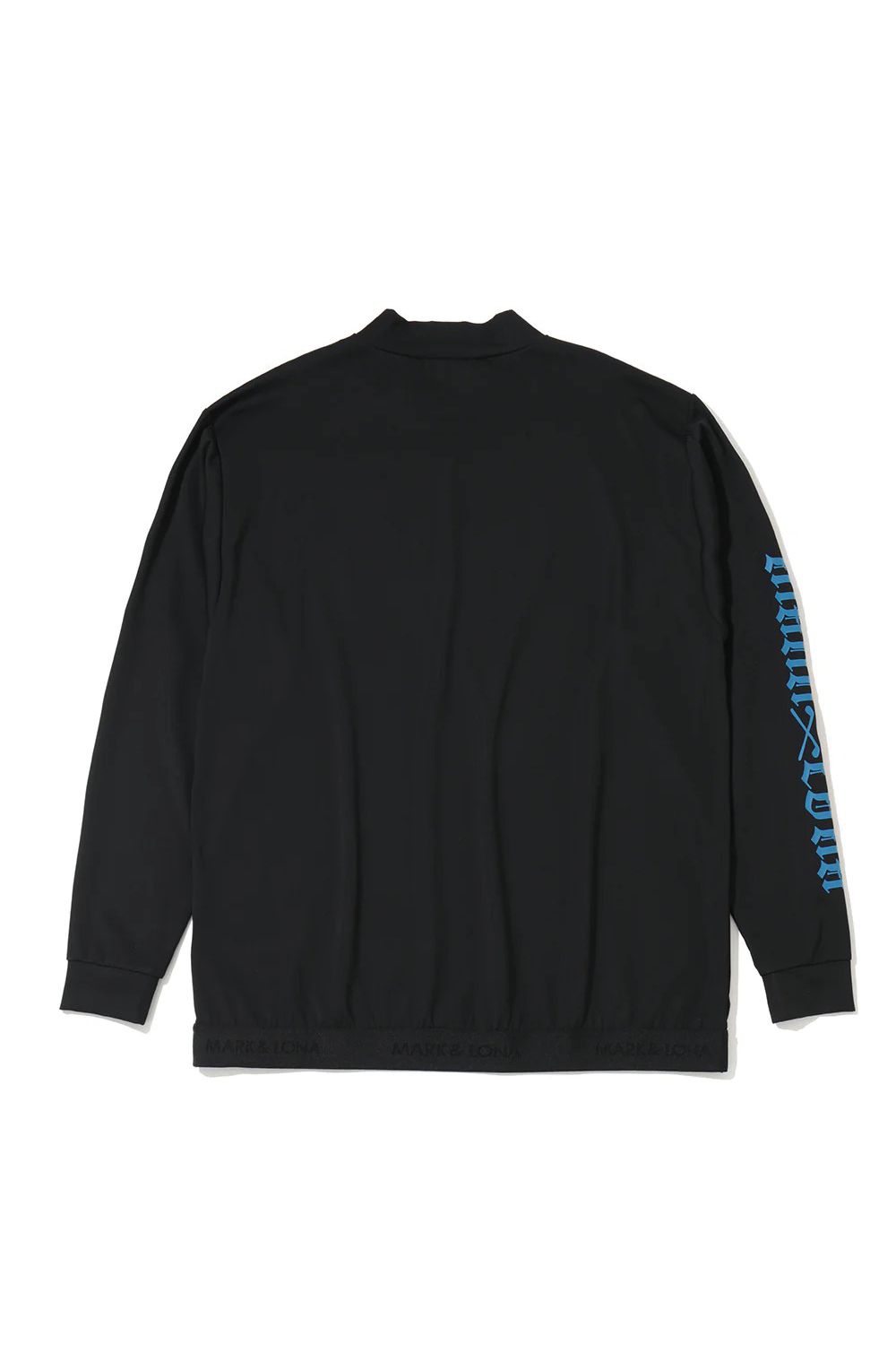 【26AW】 FRACTUR SMOOTH MOCK NECK / ブラックレターフォントロゴ 裾ゴム ロングスリーブ インナーモックネックTシャツ (ブラック)
