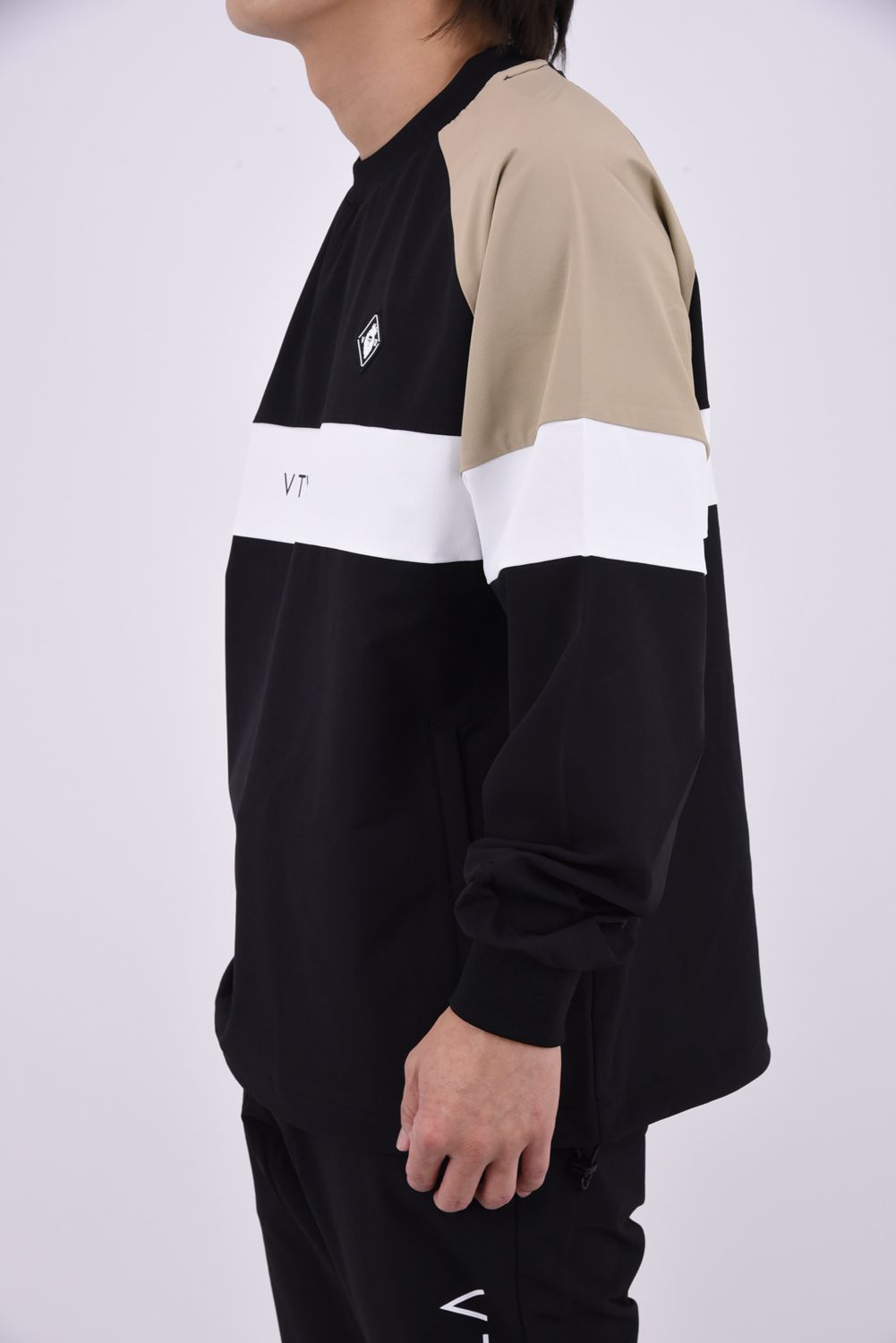 【26AW】 WB SWITCH JKT / ツートーン ブランドロゴ ナイロンジャケット (ブラック)