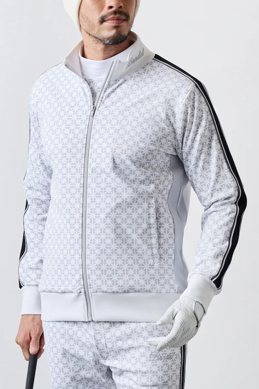 【25AW】 ALLOVER SWITCH LINE BLOUSON / オクタスロゴ サイドライン ジップアップブルゾン (ホワイト)