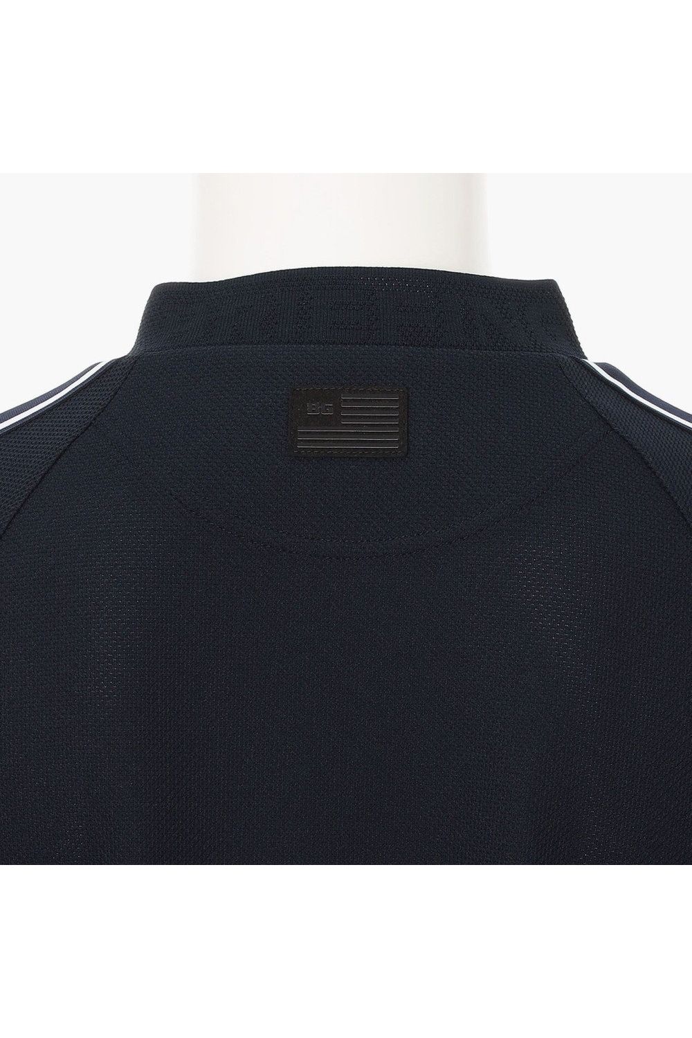 【26SS】 MEN'S LINE HIGHNECK RF / カノコ生地 ラインロゴテープ リラックスフィット モックネックTシャツ (ネイビー)