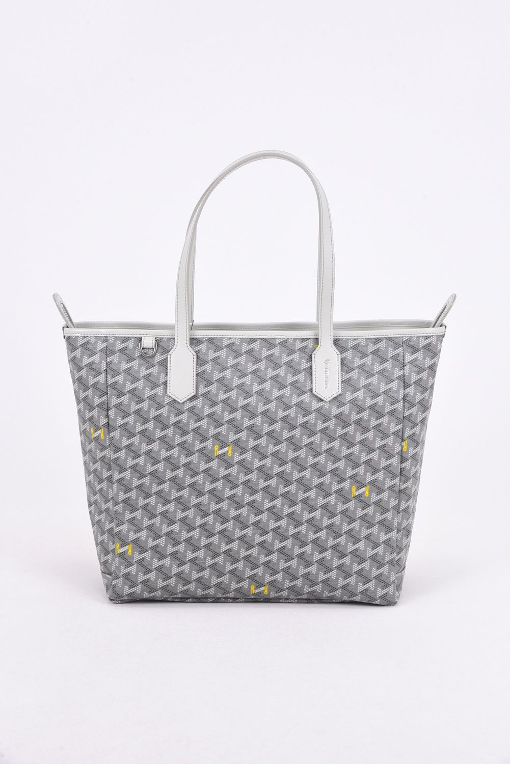 LANIUS BIZ (ラニウス ビズ) / ブランドオリジナルテキスタイル ビジネストートバッグ (シルバーグレー)*