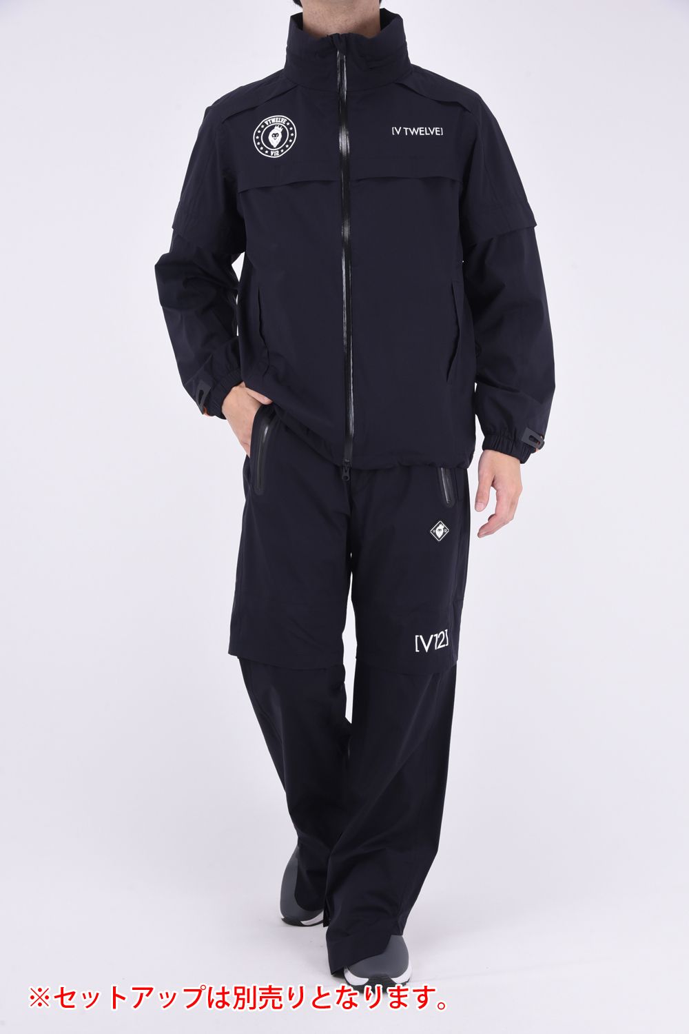 【期間限定ポイント10倍】MENS LINE UP RAIN PANTS / ロゴ ラインアップレインパンツ (ブラック)