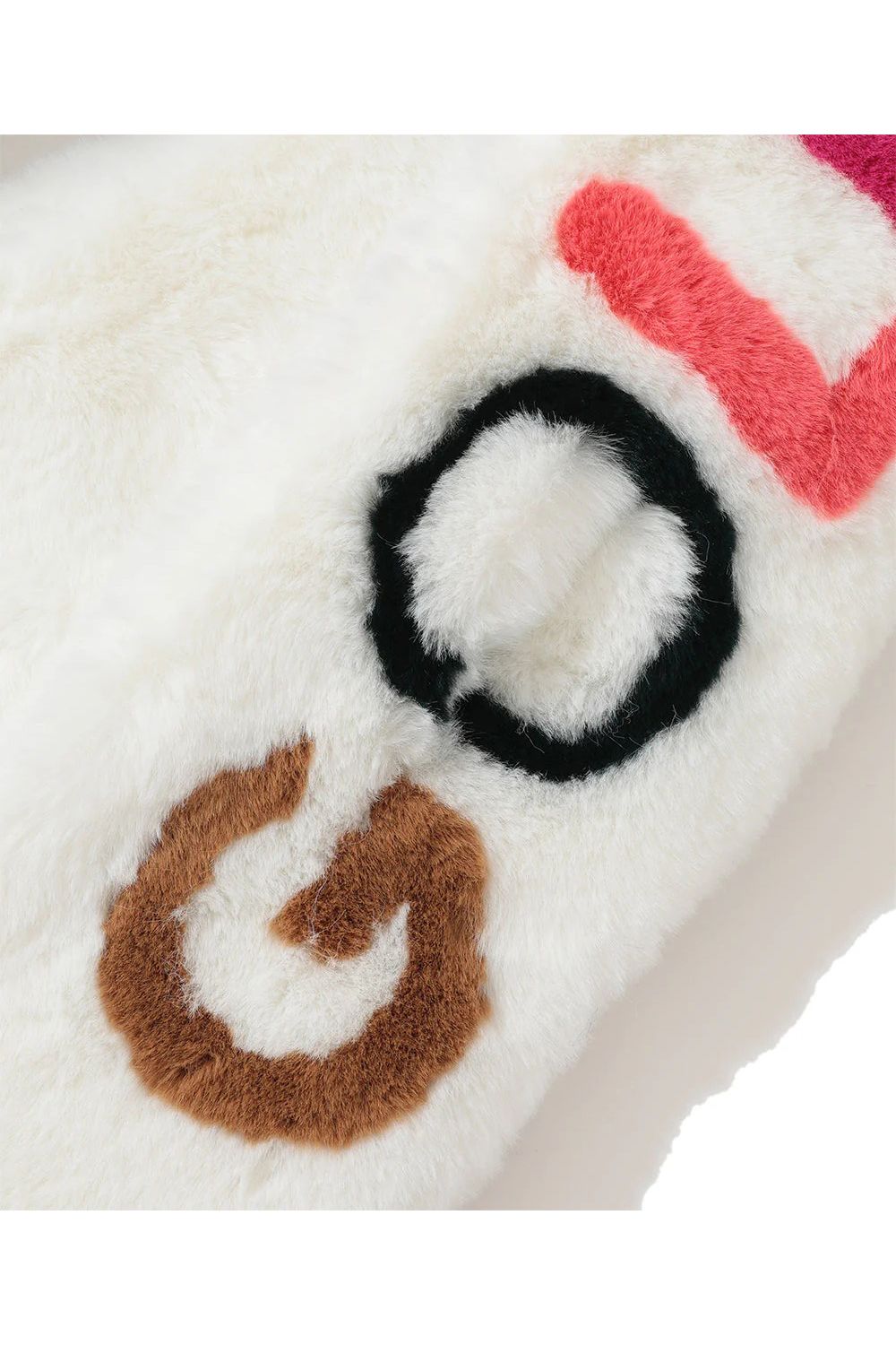 G.O.D FAUX FUR WRAP MUFFLER / エコファー ブランドロゴ ネックウォーマー (ホワイト)