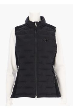 【25AW】【レディース】 WOMEN'S HYBRID DOWN VEST / ストレッチタフタ ダイヤモンドロゴ ハイブリッドダウンベスト (ブラック)