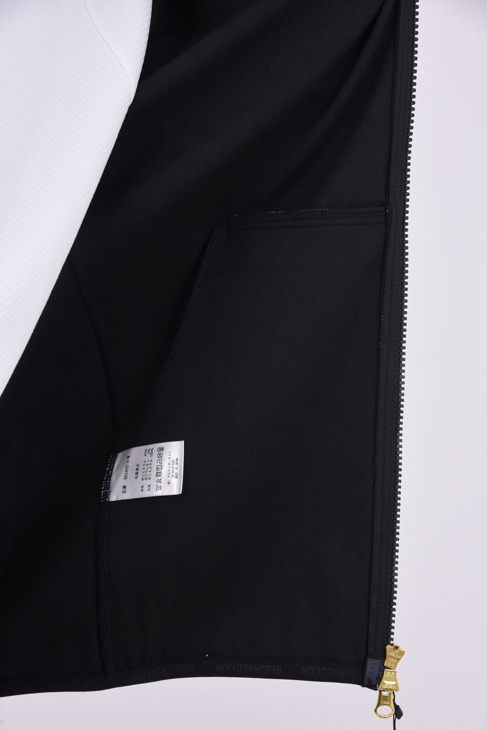 MENS GM JACQUARD ZIP UP HOODIE /  GMジャガード ジップアップ パーカー (ブラック)