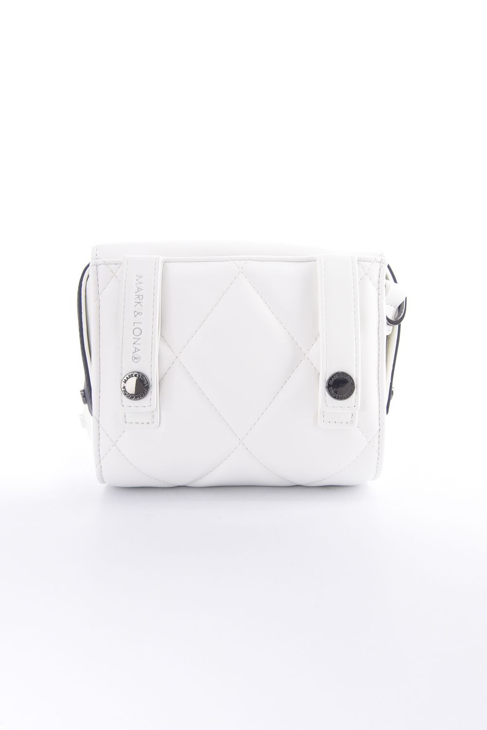 ETERNAL QUILTED 2-WAY BELT BAG / シンセティックレザー サークルスカル キルティング 2WAYウエストポーチ (ホワイト)