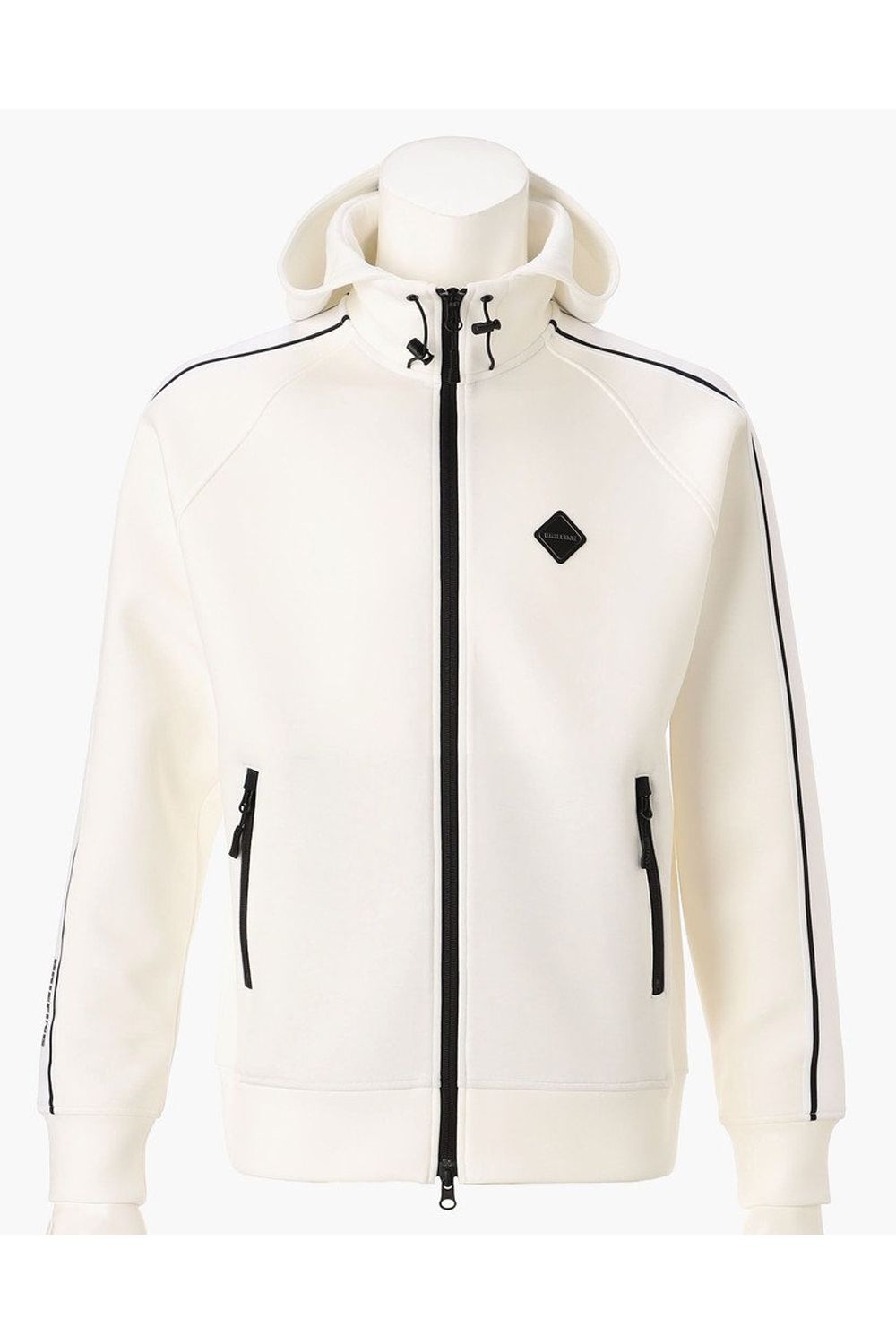 【26AW】 MEN’S WARM LINE PARKA / ダンボールニット サイドライン ジップアップパーカー (ホワイト)