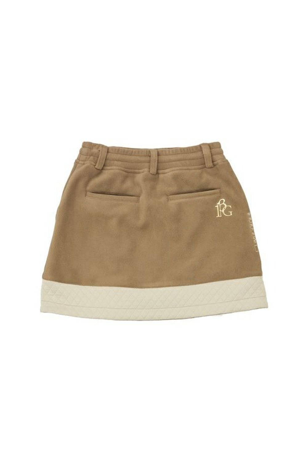 【2025AW】【レディース】 113 GOLF FLEECE SKIRT / フリース素材 キルティング切り替え スカート (インナーパンツ付き) (ベージュ)