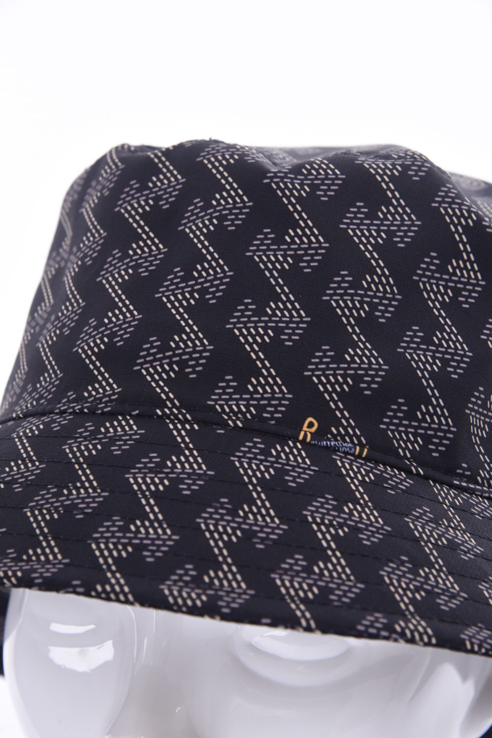 GM BUCKET HAT / ブランド オリジナルテキスタイル バケットハット (ブラック)