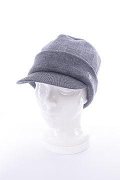 MS WR WOOL KNIT WORK CAP / ブランドロゴジャカード ニットワークキャップ (グレー)