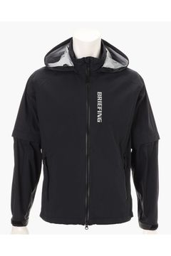 【26SS】 MEN'S WATERPROOF BLOUSON / マイクロリップナイロン 2WAYレインジャケット (ブラック)