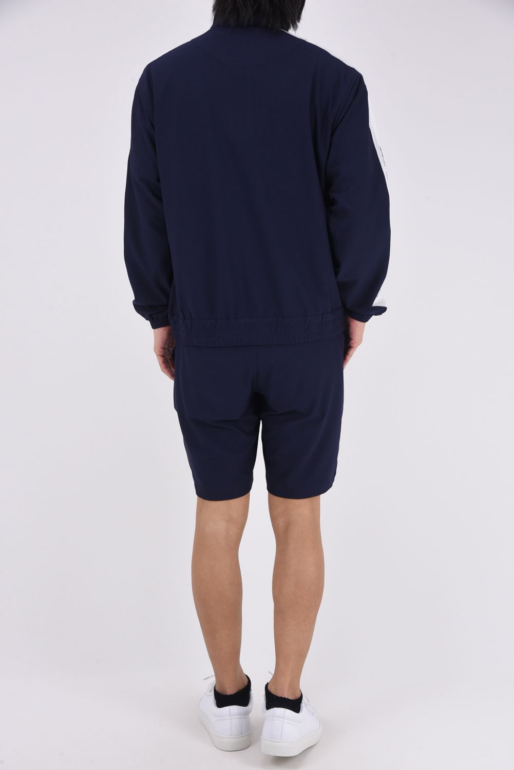 【26SS】 HIGH TENSION SUCKER SHORT PANTS / シアサッカー ウェーブロゴ ショートパンツ (ネイビー)