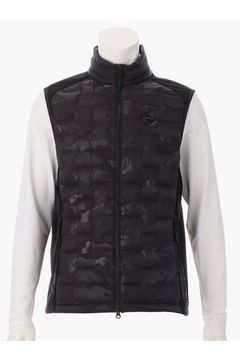 【25AW】 MEN'S HYBRID DOWN VEST / ストレッチタフタ ダイヤモンドロゴ ハイブリッドダウンベスト (ブラック/カモ)