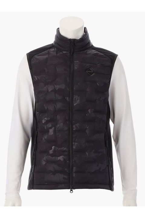 【25AW】 MEN'S HYBRID DOWN VEST / ストレッチタフタ ダイヤモンドロゴ ハイブリッドダウンベスト (ブラック/カモ)