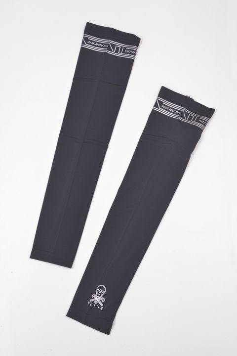 【26SS】【T-LINE】 ARM COVER / ブランドロゴ箔プリント アームカバー (ブラック)
